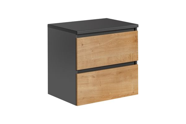 Hovedbilde MONAKO GREY OAK 60CM SERVANTSKAP
