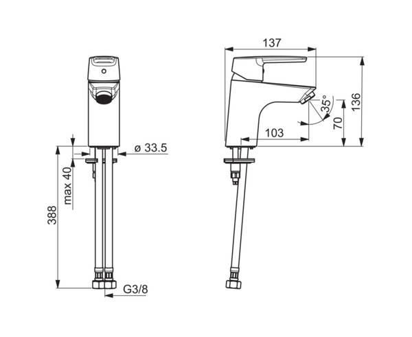 Hovedbilde Oras Saga 3910F servantbatteri
